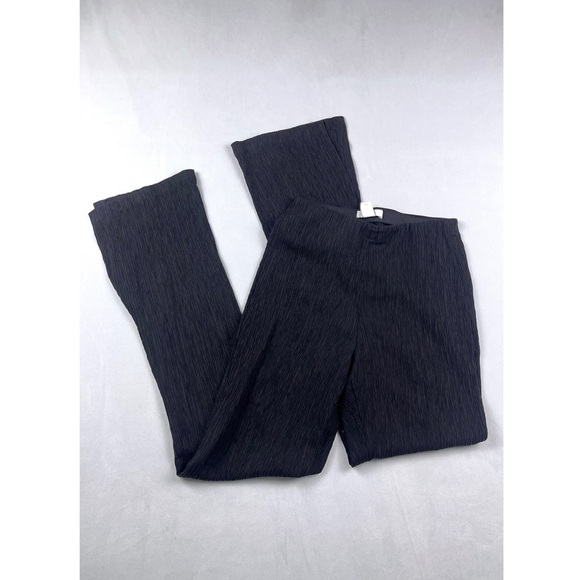 H&M Black Crepe Stretch Slit Ankle Pull On Pants - Picture 2 of 5